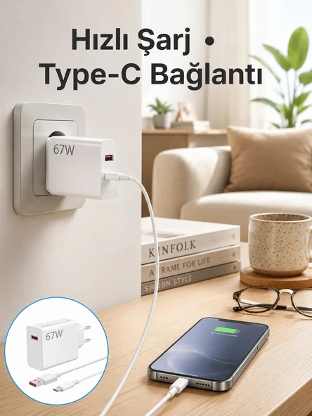 Nevamel® 67 Watt Hızlı Şarj Aleti Poco F2 F3 F4 Uyumlu Yeni Nesil ürün görseli 1