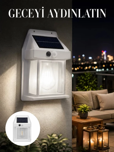 Nevamel® 1800 mAh Pilli Solar Duvar Aydınlatma Yeni Nesil ürün görseli 1