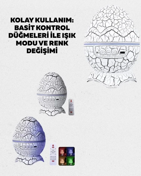 Nevamel® Dinazor Yumurta Gece Lambası Yeni Nesil - Resim 3