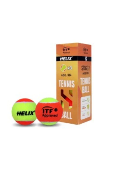 Helix Tenis Topu 8+ yaş 3'lü HT-200  TTF&ITF Onaylı ürün görseli 1