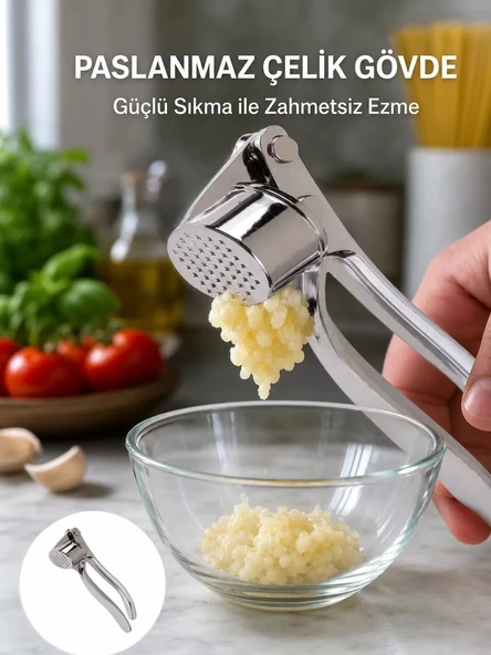 Nevamel® Sarımsak Presi Kolay Temizlik ve Yüksek Basınçlı Ezme ürün görseli 1