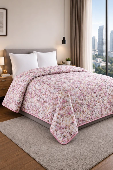 Yatak Örtüsü - Çok Amaçlı - 100% Polyester - Hassas Tuşeli - Basklı - Lüx - Premium - 200 cm x 220 cm ürün görseli 1