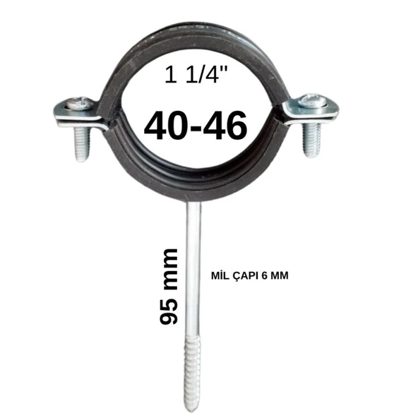 Uzun Trifonlu Doğalgaz Kelepçe 1 1/4" - 90 Adet ürün görseli 1