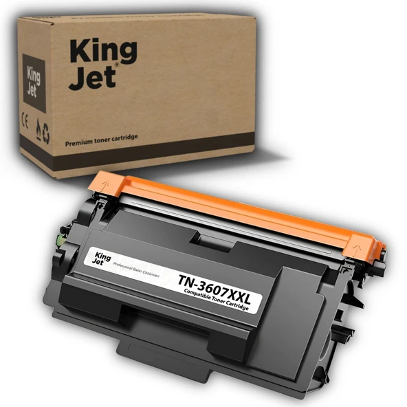 KingJET Brother Uyumlu TN-3607XXL Yüksek Kapasiteli (Tekli) Çipli Muadil Toner | MFC-L5710DW ürün görseli 1