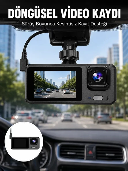 Nevamel® Full HD 3 Kanallı Araç Kamerası – Akıllı Çözümlerle Sürüş Yeni Nesil ürün görseli 1