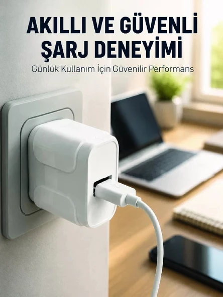 Nevamel® Pratik ve Kompakt Tasarımlı 12W USB Telefon Şarj Adaptörü ürün görseli 1