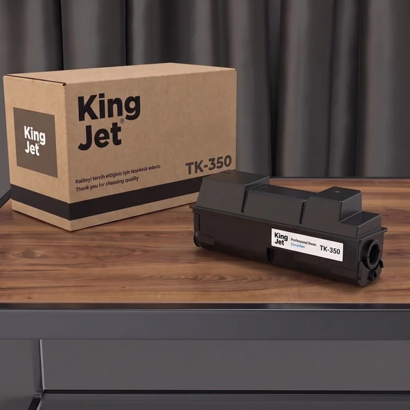 KingJET Kyocera Uyumlu TK-350 Standart Kapasiteli (Tekli) Çipli Muadil Toner | FS-3140MFP ürün görseli 1