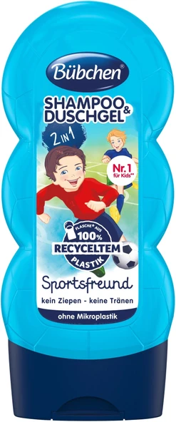 Bübchen Çocuk Şampuan&Duş Jeli 2 in 1 Sporty Friend 230 ml ürün görseli 1
