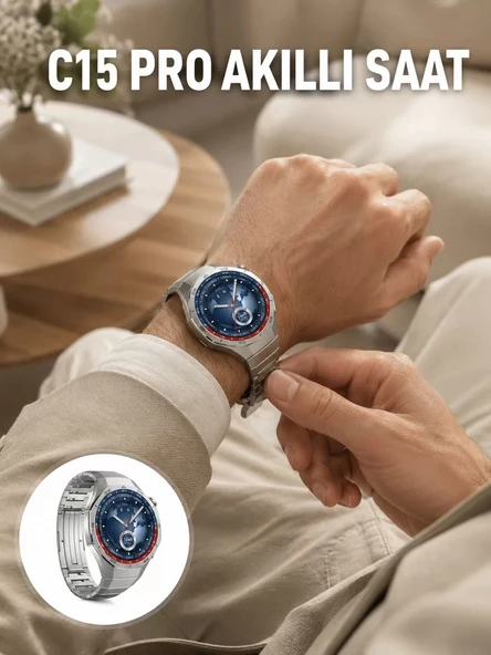 Nevamel® Dayanıklı Kordonlu Şarjlı Akıllı Saat Yeni Nesil ürün görseli 1