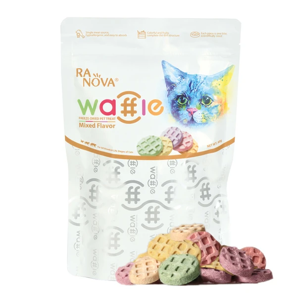 Ranova Kediler için Dondurularak Kurutulmuş Etli Waffle 60 Gr ürün görseli 1