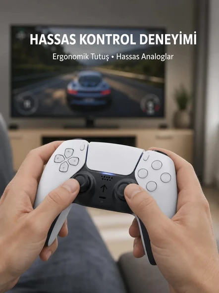 Nevamel® Kablosuz PS5 Oyun Kumandası Hızlı Tepki ve Ergonomik Tutuş Yeni Nesil ürün görseli 1