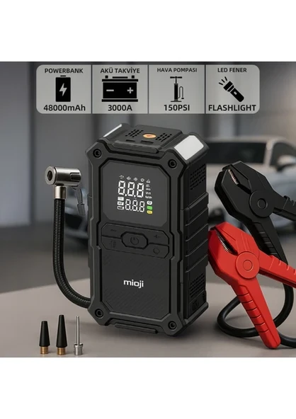 Mioji D8H Premium 48000mAh 3000A Akü Takviye Cihazı 12V Li-ion Pil ile Güçlü Performans ürün görseli 1