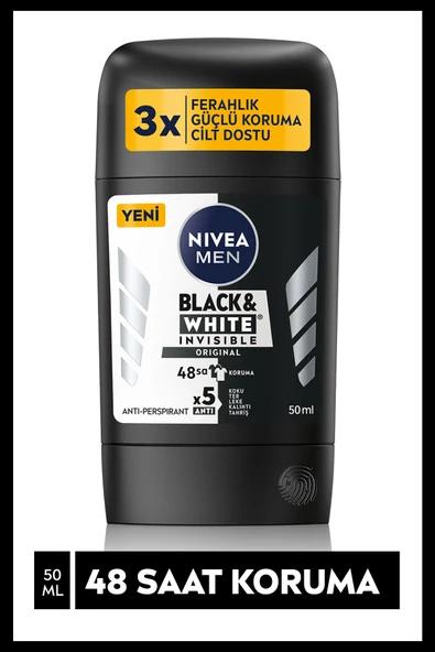 Nivea Men Deo Stick Black White Original 50Ml. - Resim 6
