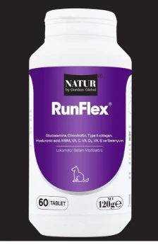 RunFlex 60 Tablet - Aktif Kedi ve Köpekler İçin Glukozamin & Eklem Güçlendirici Kompleks ürün görseli 1