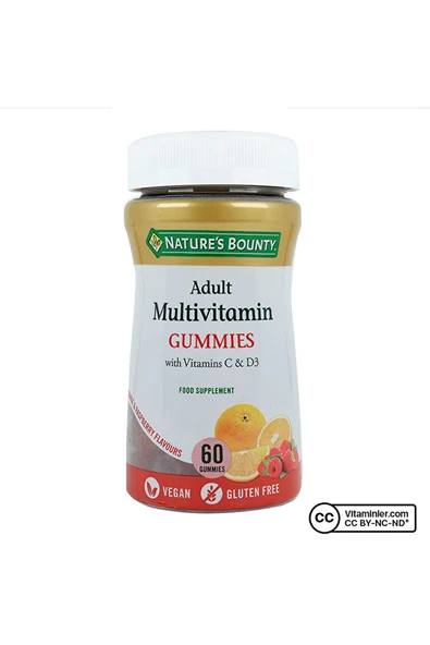 Natures Bounty Adult Multivitamin Gummies 60 lı ürün görseli 1