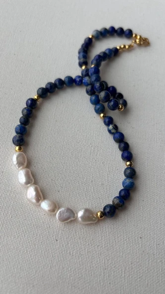 Lapis lazuli inci kolye - Resim 5