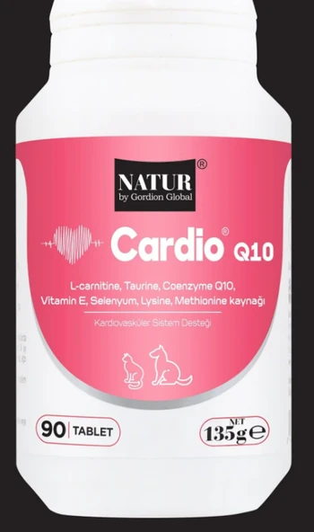 Cardio Q10 Kedi Köpek Kalp Vitamini 90 Tablet (Kalp Kasını Güçlendirici, Koenzim Q10 & Ritim Koruyucu) ürün görseli 1