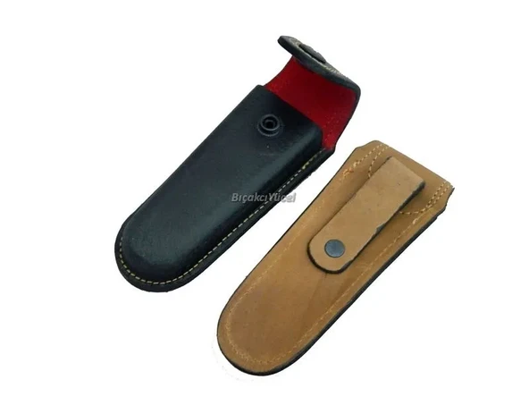 Hakiki Deri Çakı Kılıfı No:4 - 14 cm, Kemerlikli ürün görseli 1