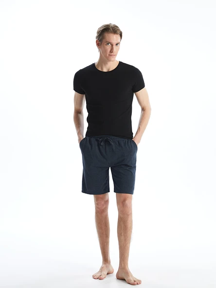LC WAIKIKI Lacivert Slim Fit Erkek Pijama Alt Şort ürün görseli 1