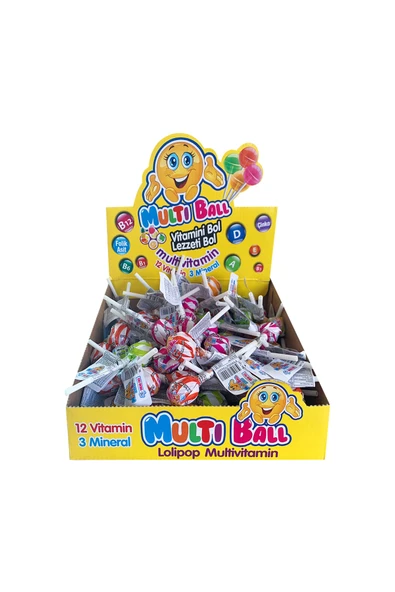 Multiball Sarı 100'li Lolipop ürün görseli 1
