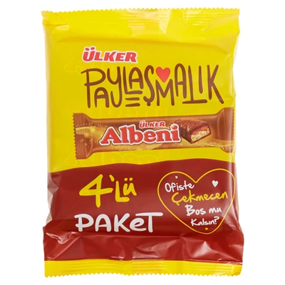 ÜLKER Albeni Gofret 4x40g - Akışkan Karamelli Sütlü Çikolata Kaplı Gofret 6'li Avantaj Paketi ürün görseli 1