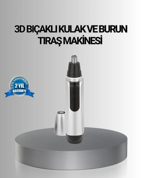 Kişisel Burun ve Kulak Tıraş Makinesi 3D Kavisli Bıçak ve Kompakt Tasarım ürün görseli 1