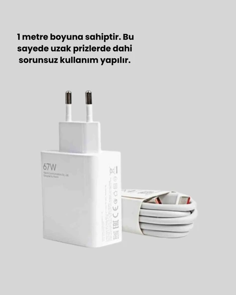 67 Watt Type C Turbo Şarj Seti - Resim 2