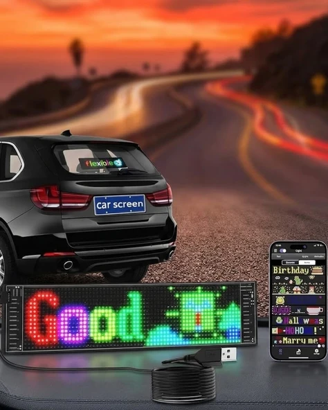 Dekoratif LED Yazı Paneli RGB Animasyonlu Uzaktan Kumandalı Ekran ürün görseli 1