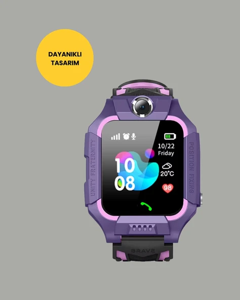 S10 Mor Akıllı Çocuk Saati - Resim 2