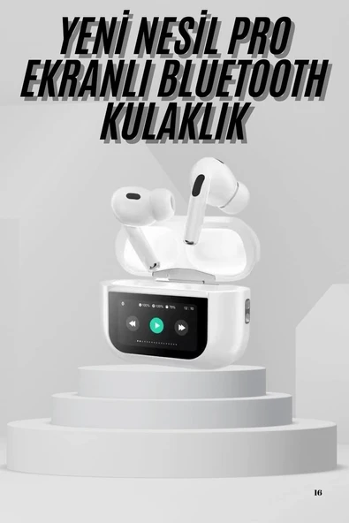 Dokunmatik Ekranlı Air Pro 2 ANC Kulaklık Kablosuz Çok Fonksiyonlu ürün görseli 1
