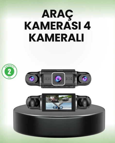 GPS’li 4 Kameralı Araç İç Dış Kayıt Sistemi 1080P WiFi Destekli ürün görseli 1