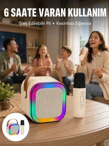 Taşınabilir Karaoke Mikrofon Seti Bluetooth Hoparlörlü Yeni Nesil ürün görseli 1
