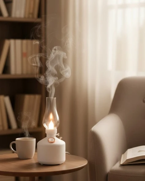Retro LED Işıklı 1200 mAh Şarjlı Aroma Difüzörü 280 ml Su Kapasiteli ürün görseli 1