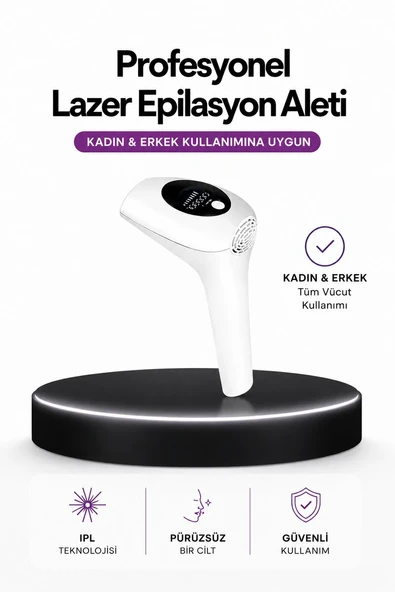 IPL Teknolojili Erkek Ve Kadın Kullanımına Uygun Lazer Epilasyon Cihaz ürün görseli 1