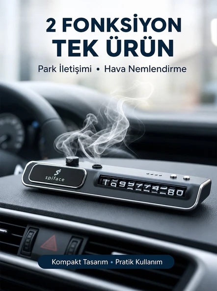 LED Ekranlı Nemlendirici Araç Park İletişim Numarası Gösterici Yeni Nesil ürün görseli 1