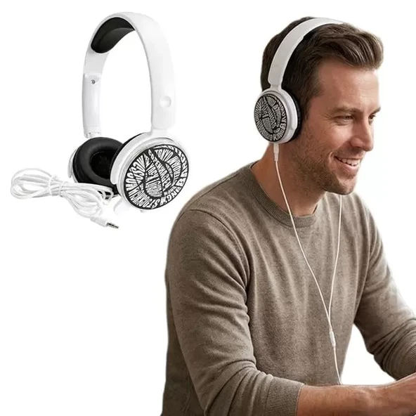 Shm7110U Beyaz Kablolu Mikrofonlu - Resim 3