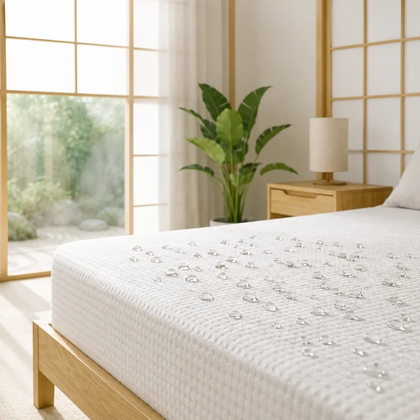 Yatak Koruyucu Lastikli Alez Çarşaf - Su Geçirmez - Hava Alır - 100 cm x 200 cm ürün görseli 1