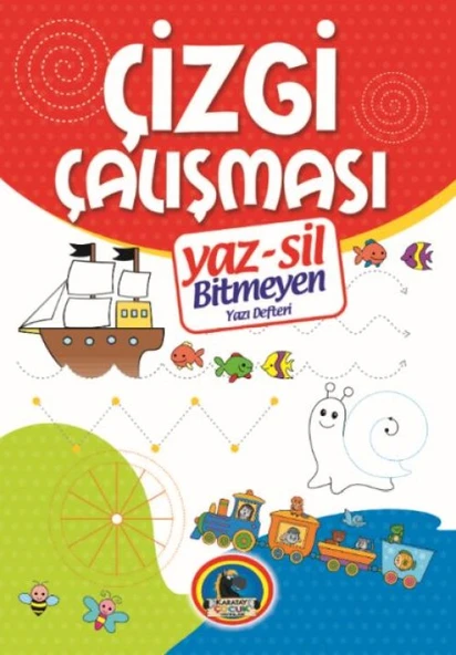 Yaz-Sil Çizgi Çalışması Bitmeyen Yazı Defteri+Tahta Kalm ürün görseli 1