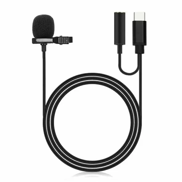 Jh-042-A Cep Telefonu İçin Girişli Youtuber Yaka Mikrofonu ürün görseli 1
