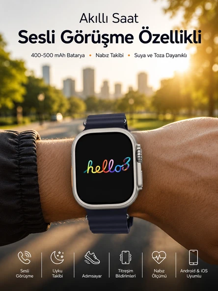 Yeni Nesil Arama Cevaplayan Uyku Ve Sağlık Takibi Gps Özelliği ürün görseli 1