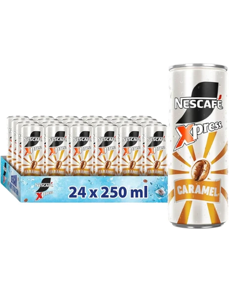 Nescafe Xpress Karamel Aromalı Kahveli Sütlü İçecek 250 ML X 24 Adet ürün görseli 1