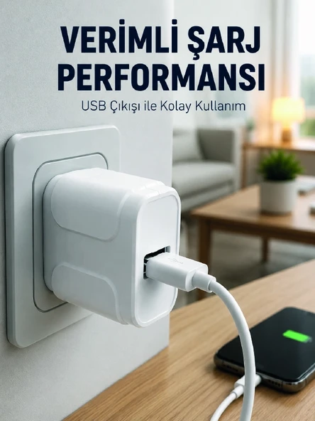 12W Usb Adaptörü Ev Ofis Kullanımına Uygun ürün görseli 1