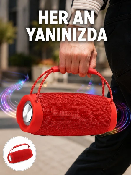 Tf Kart Ve Aux Destekli Ipx6 Suya Dayanıklı Bluetooth Hoparlör Yeni Nesil ürün görseli 1