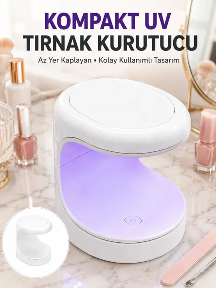 Seyehat Tipi Oje Kurutucu Ultraviole Mor Işık Protez Tırnak Kurutucu Yeni Nesil ürün görseli 1
