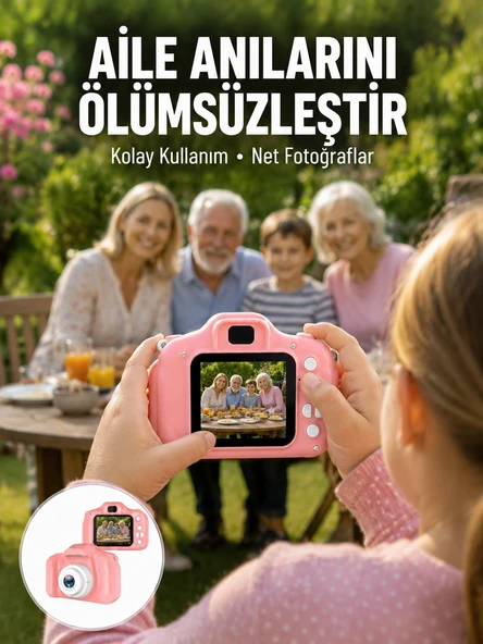 Taşınabilir Dijital Kamera Video Kayıt Fotoğraf Çekim Usb Bağlantılı Şarjlı Yeni Nesil ürün görseli 1