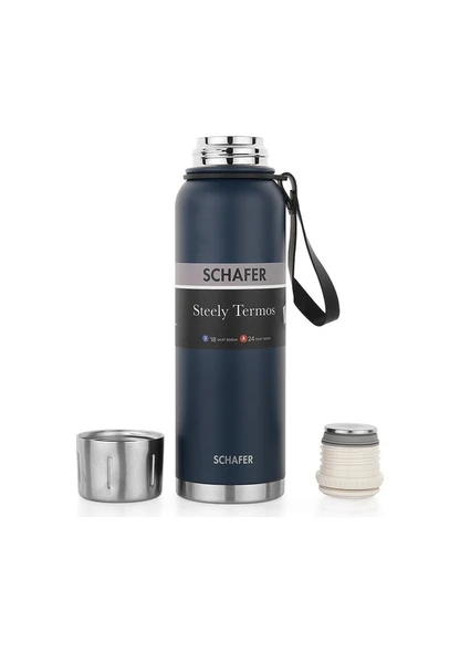 Schafer Steely Termos 1 L-lacivert Lacivert - Resim 2