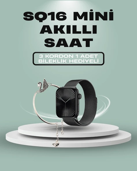 Sq-16 Series 10 Akıllı Saat – 3 Kordon + Hediye Bileklik ürün görseli 1