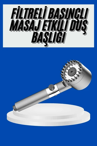 Yeni Nesil Duş Başlığı Paslanmaz Çelik Masaj Etkili Ergonomik Tasarım Su Basınçlı ürün görseli 1