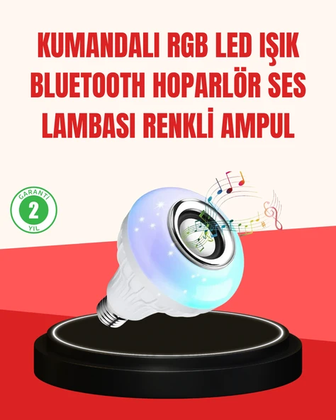 Akıllı Led Ampul – E27 Müzik Çalarlı Tasarım ürün görseli 1