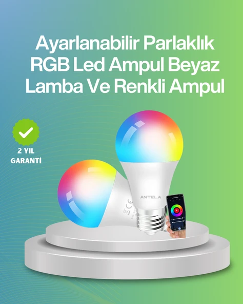 Uzaktan Kumandalı Akıllı Led Ampul, Tasarruflu ürün görseli 1